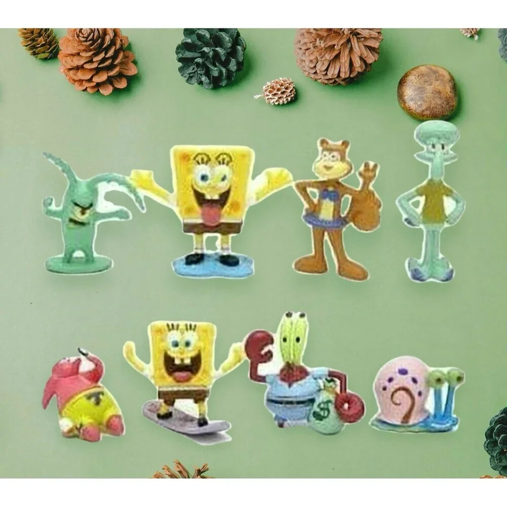 Nickelodeon SpongeBob SquarePants cake ToppersYellow Green Brown Playset Figures